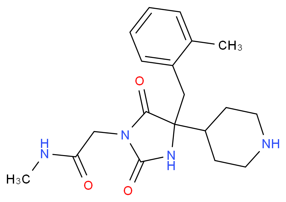 N-methyl-2-[4-(2-methylbenzyl)-2,5-dioxo-4-piperidin-4-ylimidazolidin-1-yl]acetamide_Molecular_structure_CAS_)