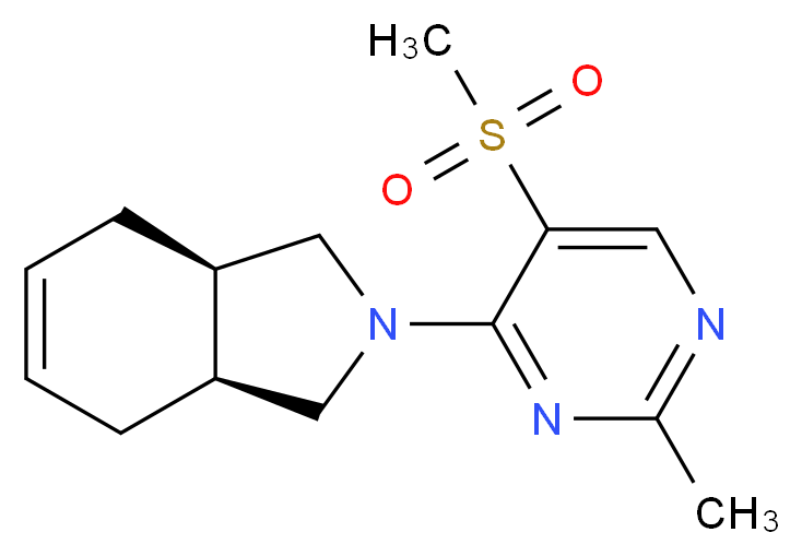 (3aR*,7aS*)-2-[2-methyl-5-(methylsulfonyl)pyrimidin-4-yl]-2,3,3a,4,7,7a-hexahydro-1H-isoindole_Molecular_structure_CAS_)