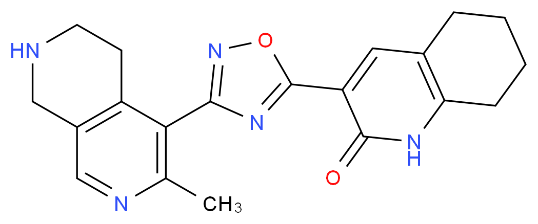 3-[3-(3-methyl-5,6,7,8-tetrahydro-2,7-naphthyridin-4-yl)-1,2,4-oxadiazol-5-yl]-5,6,7,8-tetrahydro-2(1H)-quinolinone_Molecular_structure_CAS_)