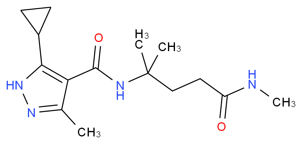 5-cyclopropyl-N-[1,1-dimethyl-4-(methylamino)-4-oxobutyl]-3-methyl-1H-pyrazole-4-carboxamide_Molecular_structure_CAS_)