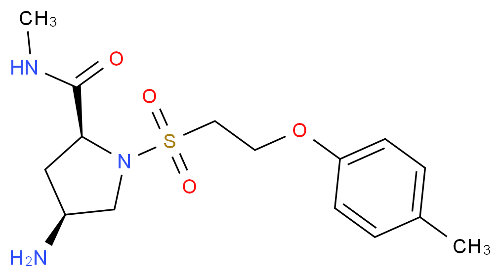 (4S)-4-amino-N-methyl-1-{[2-(4-methylphenoxy)ethyl]sulfonyl}-L-prolinamide_Molecular_structure_CAS_)