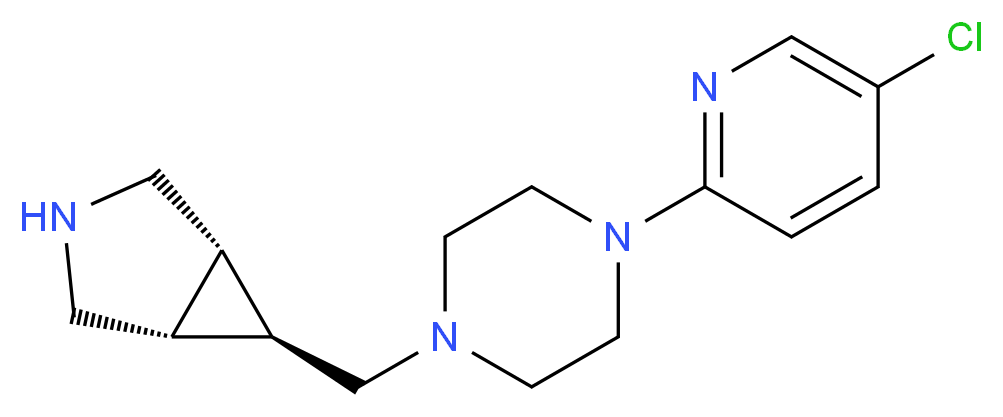 (1R*,5S*,6r)-6-{[4-(5-chloro-2-pyridinyl)-1-piperazinyl]methyl}-3-azabicyclo[3.1.0]hexane_Molecular_structure_CAS_)