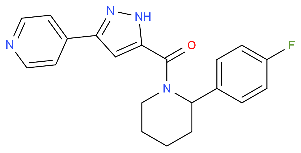 4-(5-{[2-(4-fluorophenyl)-1-piperidinyl]carbonyl}-1H-pyrazol-3-yl)pyridine_Molecular_structure_CAS_)