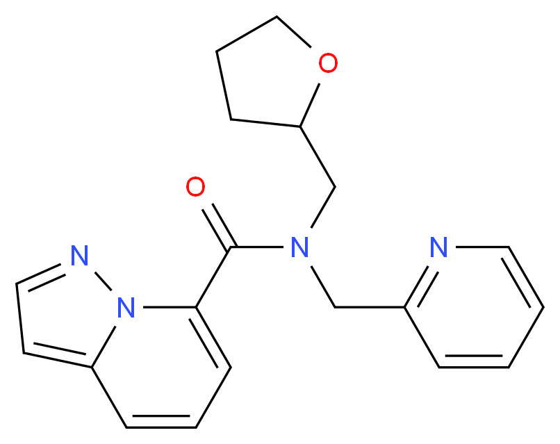 N-(pyridin-2-ylmethyl)-N-(tetrahydrofuran-2-ylmethyl)pyrazolo[1,5-a]pyridine-7-carboxamide_Molecular_structure_CAS_)