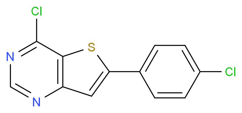 4-chloro-6-(4-chlorophenyl)thieno[3,2-d]pyrimidine_Molecular_structure_CAS_)