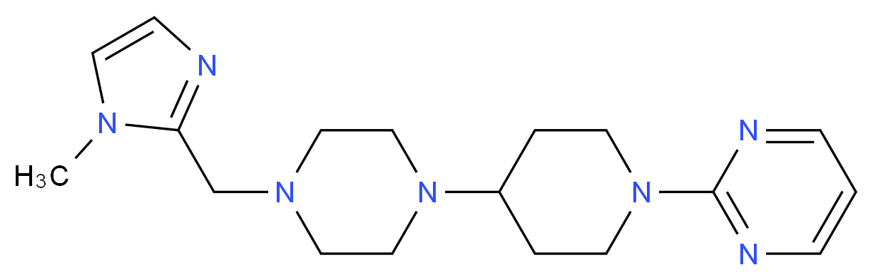 2-(4-{4-[(1-methyl-1H-imidazol-2-yl)methyl]piperazin-1-yl}piperidin-1-yl)pyrimidine_Molecular_structure_CAS_)