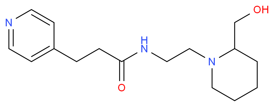 N-{2-[2-(hydroxymethyl)piperidin-1-yl]ethyl}-3-pyridin-4-ylpropanamide_Molecular_structure_CAS_)