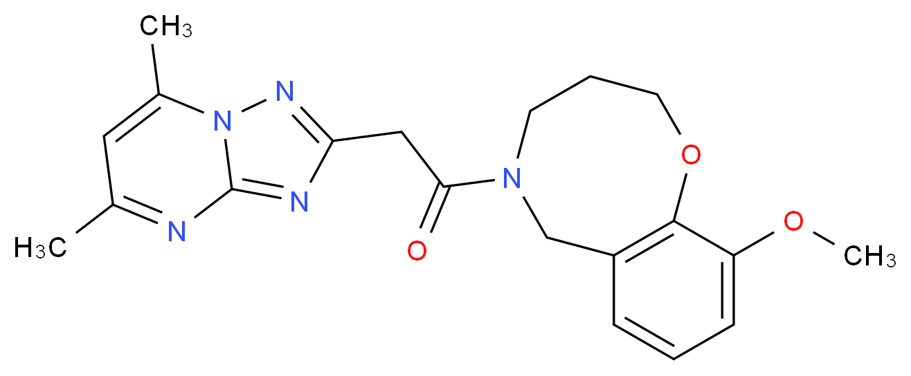 5-[(5,7-dimethyl[1,2,4]triazolo[1,5-a]pyrimidin-2-yl)acetyl]-10-methoxy-3,4,5,6-tetrahydro-2H-1,5-benzoxazocine_Molecular_structure_CAS_)