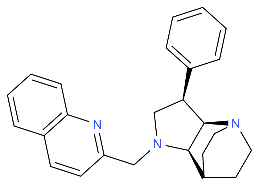 (3R*,3aR*,7aR*)-3-phenyl-1-(quinolin-2-ylmethyl)octahydro-4,7-ethanopyrrolo[3,2-b]pyridine_Molecular_structure_CAS_)