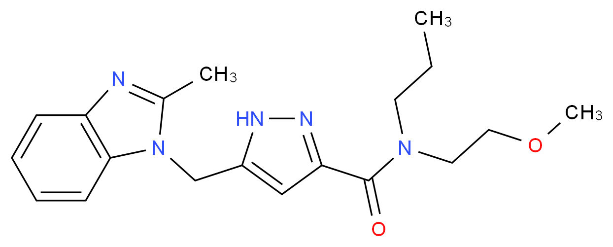 N-(2-methoxyethyl)-5-[(2-methyl-1H-benzimidazol-1-yl)methyl]-N-propyl-1H-pyrazole-3-carboxamide_Molecular_structure_CAS_)