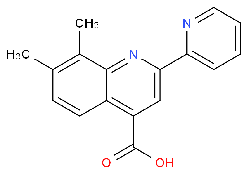 7,8-Dimethyl-2-pyridin-2-ylquinoline-4-carboxylic acid_Molecular_structure_CAS_)