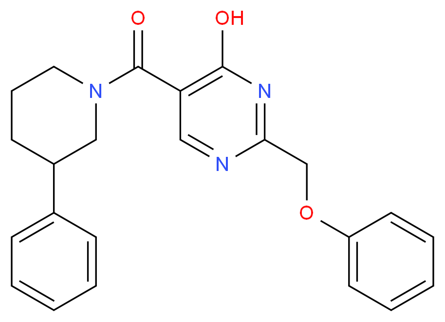 2-(phenoxymethyl)-5-[(3-phenylpiperidin-1-yl)carbonyl]pyrimidin-4-ol_Molecular_structure_CAS_)