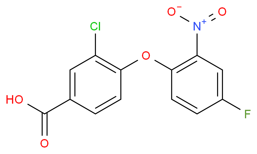 3-chloro-4-(4-fluoro-2-nitrophenoxy)benzoic acid_Molecular_structure_CAS_)