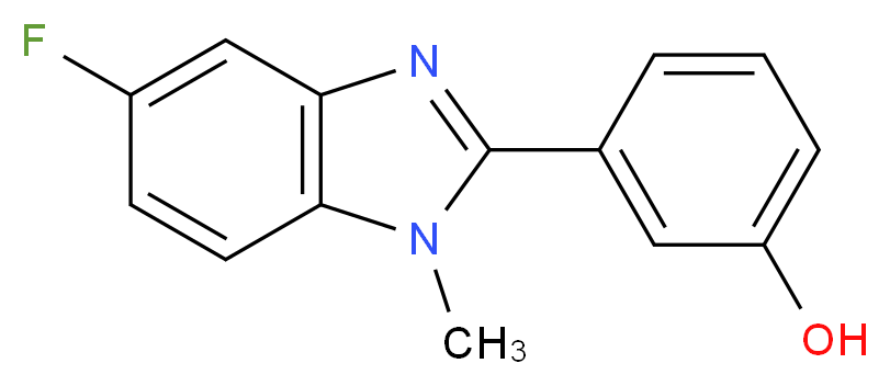 3-(5-fluoro-1-methyl-1H-1,3-benzodiazol-2-yl)phenol_Molecular_structure_CAS_)