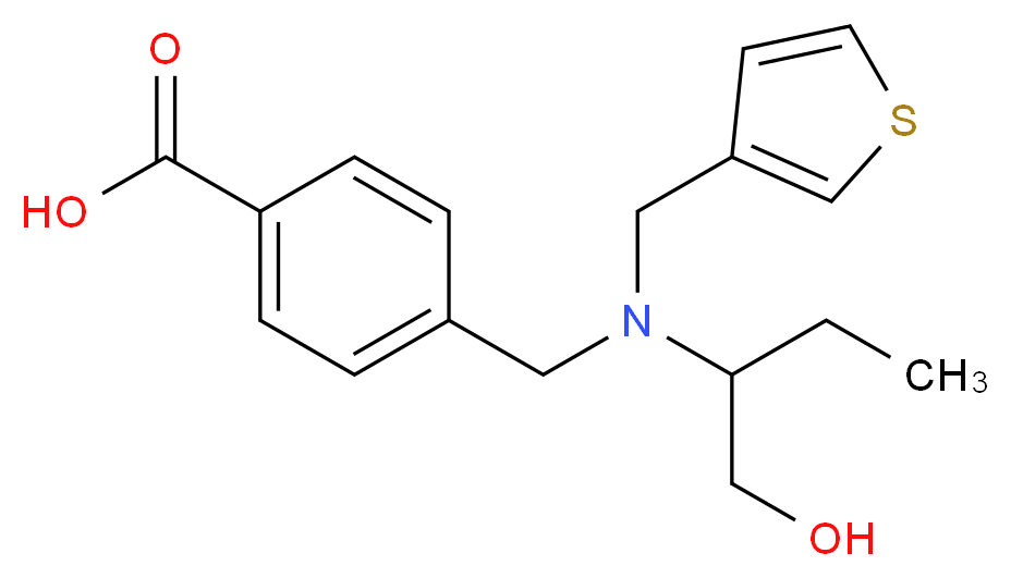 4-{[[1-(hydroxymethyl)propyl](3-thienylmethyl)amino]methyl}benzoic acid_Molecular_structure_CAS_)