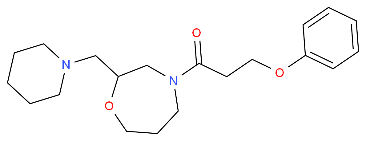 4-(3-phenoxypropanoyl)-2-(piperidin-1-ylmethyl)-1,4-oxazepane_Molecular_structure_CAS_)
