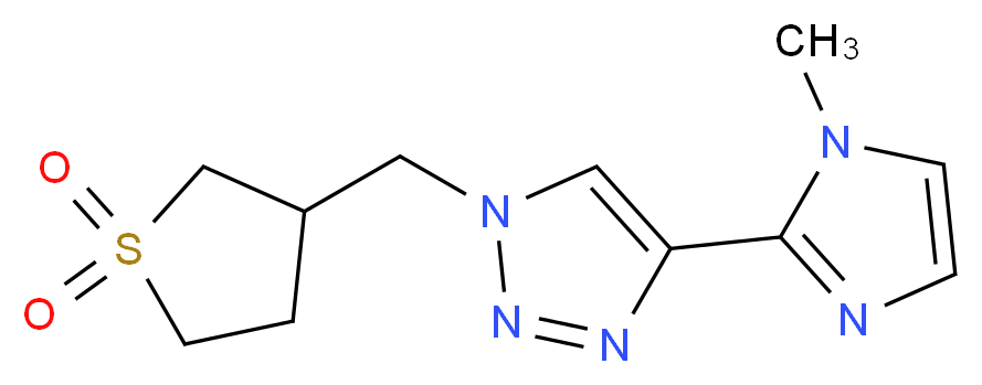 1-[(1,1-dioxidotetrahydro-3-thienyl)methyl]-4-(1-methyl-1H-imidazol-2-yl)-1H-1,2,3-triazole_Molecular_structure_CAS_)