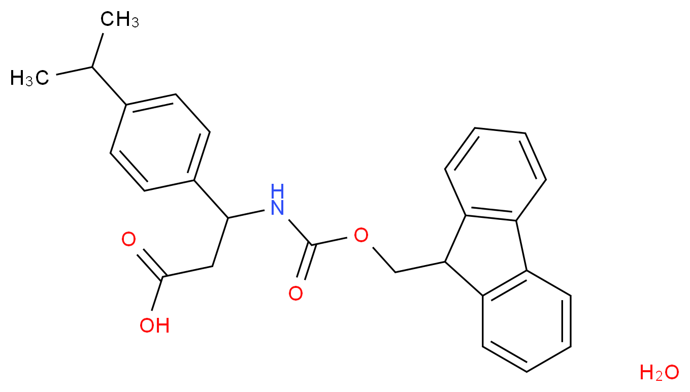 3-{[(9H-Fluoren-9-ylmethoxy)carbonyl]amino}-3-(4-isopropylphenyl)propanoic acid hydrate_Molecular_structure_CAS_)