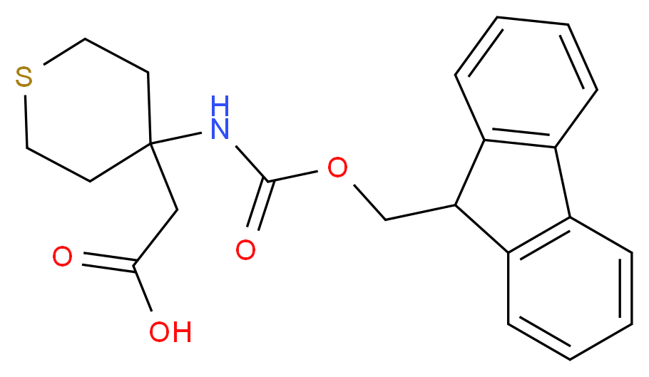 [4-({[(9H-Fluoren-9-yl)methoxy]carbonyl}amino)tetrahydro-2H-thiopyran-4-yl]acetic acid_Molecular_structure_CAS_946727-62-4)