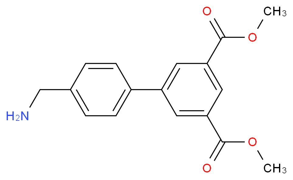 dimethyl 4'-(aminomethyl)biphenyl-3,5-dicarboxylate_Molecular_structure_CAS_)