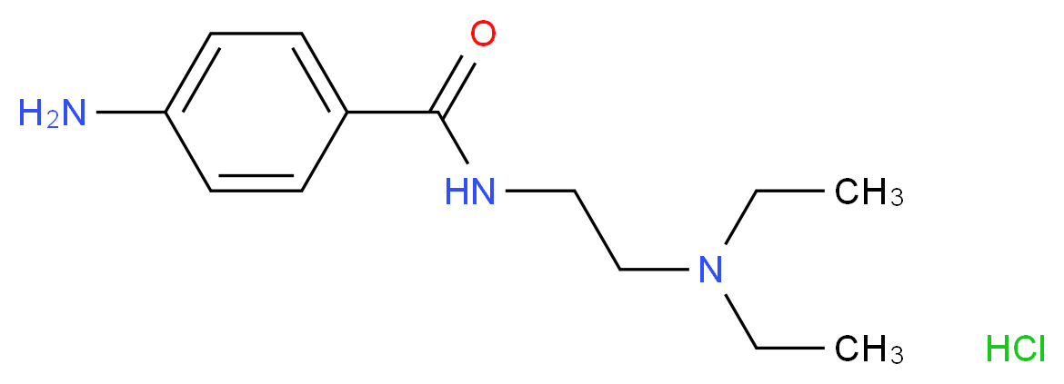 4-Amino-N-[2-(diethylamino)ethyl]benzamide hydrochloride_Molecular_structure_CAS_614-39-1)