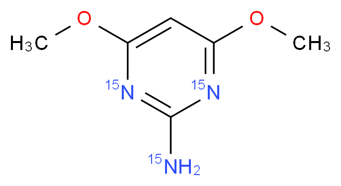 2-Amino-15N-4,6-dimethoxypyrimidine-15N2_Molecular_structure_CAS_1173022-18-8)
