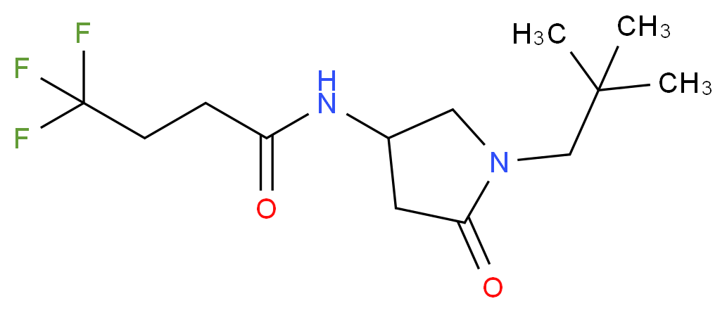 N-[1-(2,2-dimethylpropyl)-5-oxo-3-pyrrolidinyl]-4,4,4-trifluorobutanamide_Molecular_structure_CAS_)