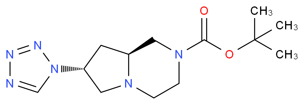 tert-butyl (7R,8aS)-7-(1H-tetrazol-1-yl)hexahydropyrrolo[1,2-a]pyrazine-2(1H)-carboxylate_Molecular_structure_CAS_)