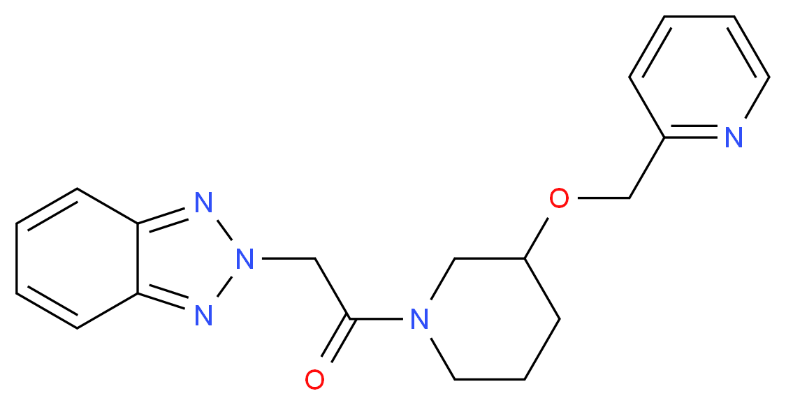 2-{2-oxo-2-[3-(2-pyridinylmethoxy)-1-piperidinyl]ethyl}-2H-1,2,3-benzotriazole_Molecular_structure_CAS_)