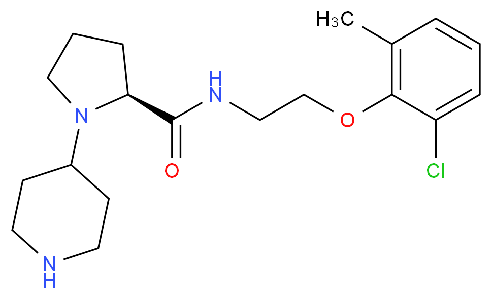 N-[2-(2-chloro-6-methylphenoxy)ethyl]-1-piperidin-4-yl-L-prolinamide_Molecular_structure_CAS_)