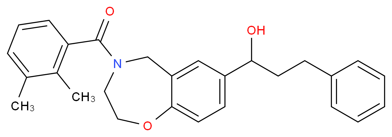 1-[4-(2,3-dimethylbenzoyl)-2,3,4,5-tetrahydro-1,4-benzoxazepin-7-yl]-3-phenyl-1-propanol_Molecular_structure_CAS_)