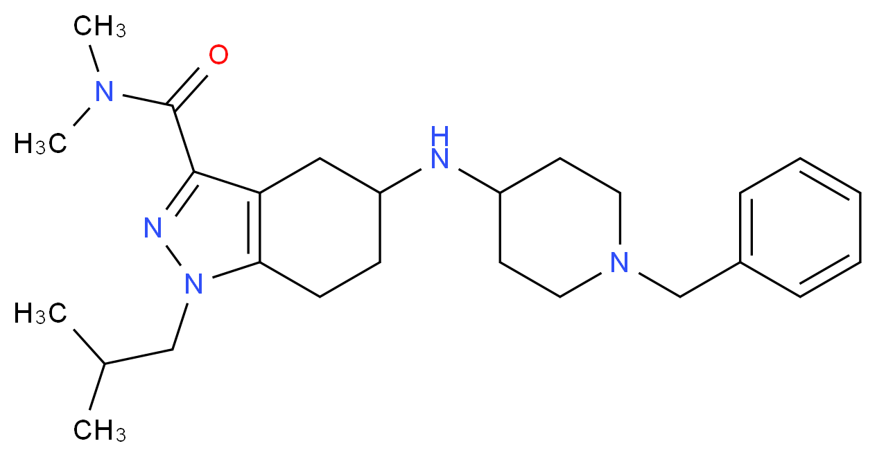5-[(1-benzyl-4-piperidinyl)amino]-1-isobutyl-N,N-dimethyl-4,5,6,7-tetrahydro-1H-indazole-3-carboxamide_Molecular_structure_CAS_)