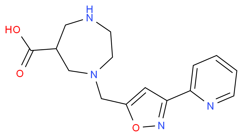 1-[(3-pyridin-2-ylisoxazol-5-yl)methyl]-1,4-diazepane-6-carboxylic acid_Molecular_structure_CAS_)
