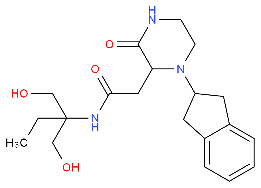 N-[1,1-bis(hydroxymethyl)propyl]-2-[1-(2,3-dihydro-1H-inden-2-yl)-3-oxo-2-piperazinyl]acetamide_Molecular_structure_CAS_)