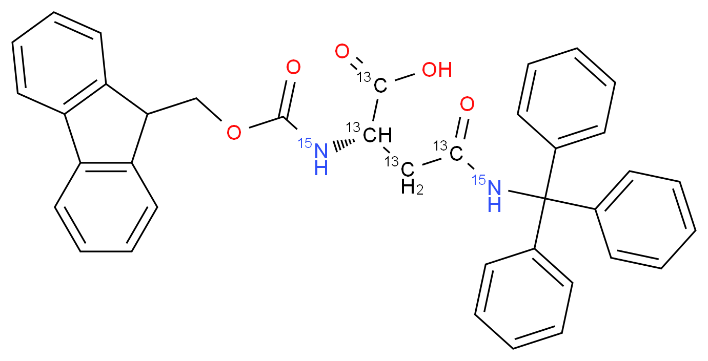 Fmoc-Asn(Trt)-OH-13C4, 15N2_Molecular_structure_CAS_)