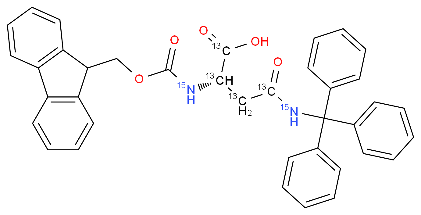 Fmoc-Asn(Trt)-OH (U-13C4, U-15N2)_Molecular_structure_CAS_)