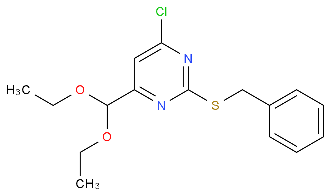 2-Benzylsulfanyl-4-chloro-6-diethoxymethyl-pyrimidine_Molecular_structure_CAS_525559-14-2)