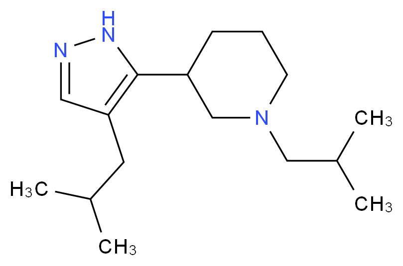 1-isobutyl-3-(4-isobutyl-1H-pyrazol-5-yl)piperidine_Molecular_structure_CAS_)