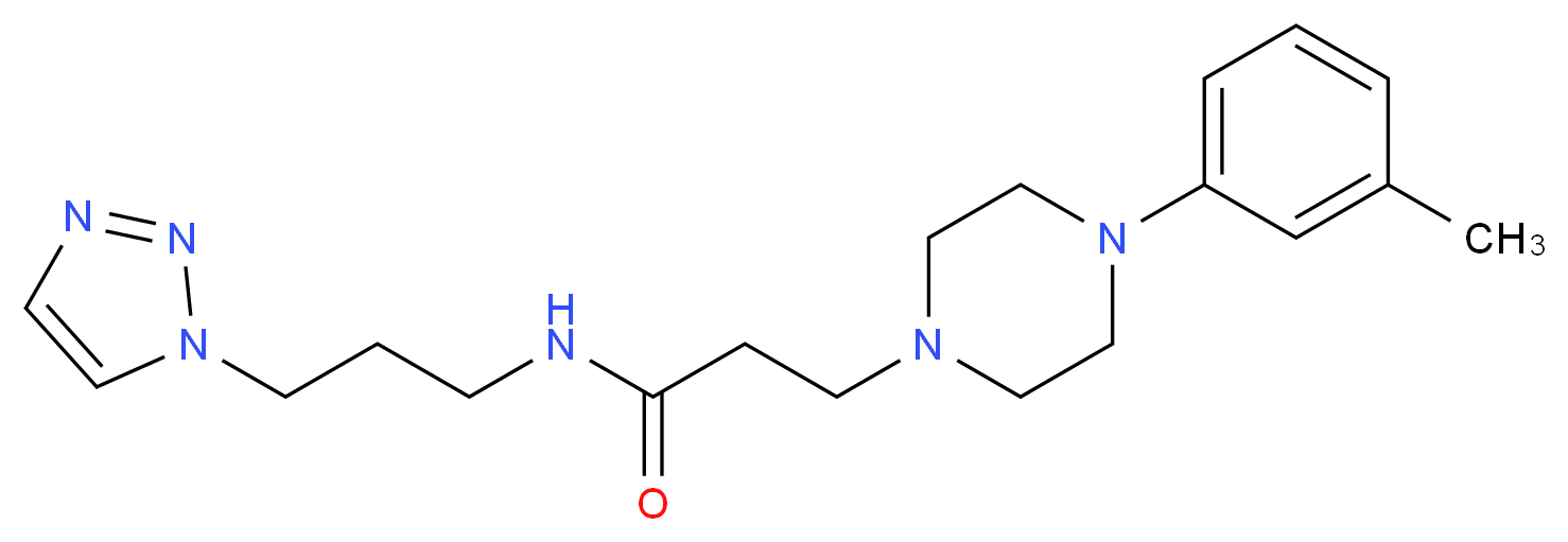 3-[4-(3-methylphenyl)-1-piperazinyl]-N-[3-(1H-1,2,3-triazol-1-yl)propyl]propanamide_Molecular_structure_CAS_)