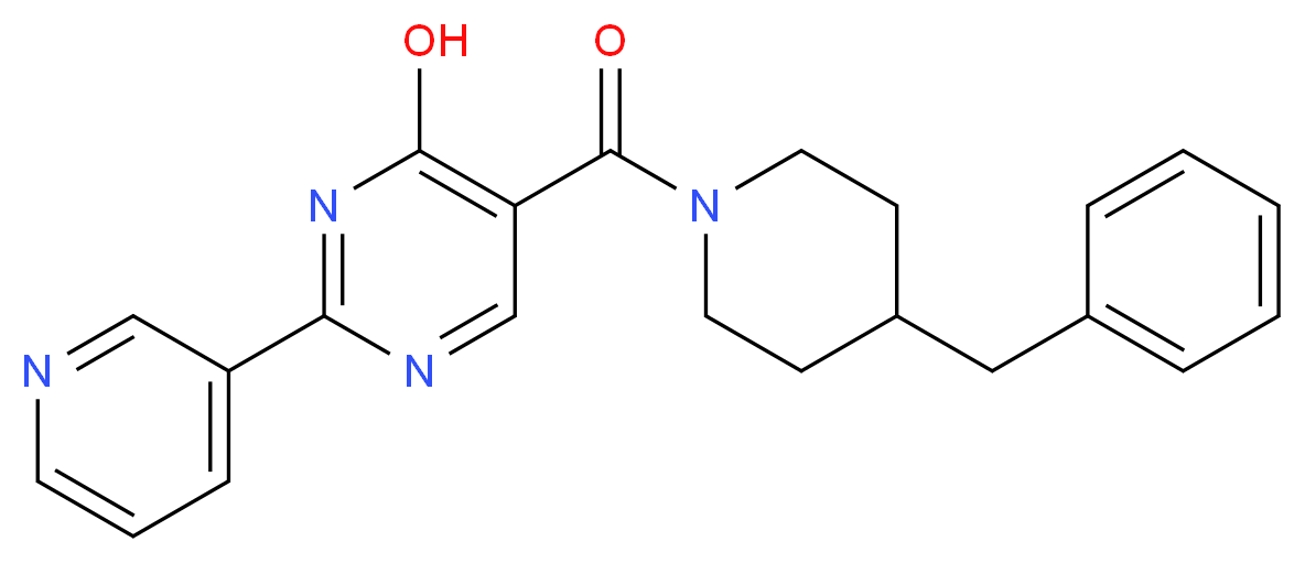 5-[(4-benzylpiperidin-1-yl)carbonyl]-2-pyridin-3-ylpyrimidin-4-ol_Molecular_structure_CAS_)