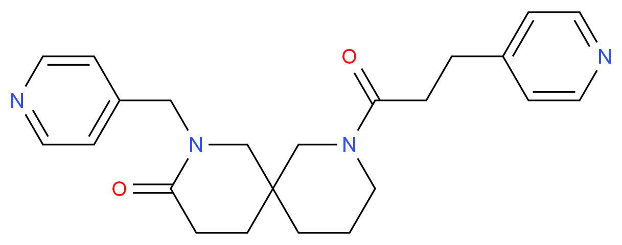 2-(pyridin-4-ylmethyl)-8-(3-pyridin-4-ylpropanoyl)-2,8-diazaspiro[5.5]undecan-3-one_Molecular_structure_CAS_)