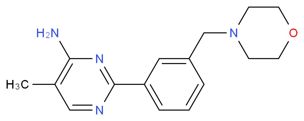5-methyl-2-[3-(morpholin-4-ylmethyl)phenyl]pyrimidin-4-amine_Molecular_structure_CAS_)