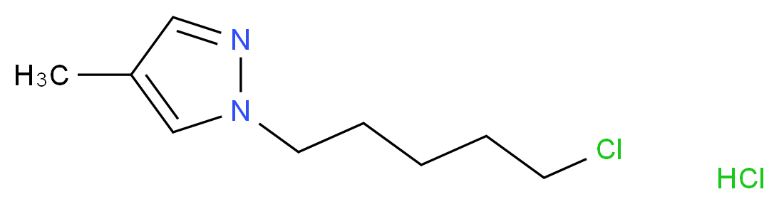 1-(5-chloropentyl)-4-methyl-1H-pyrazole hydrochloride_Molecular_structure_CAS_)