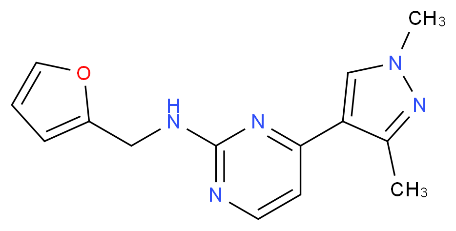 4-(1,3-dimethyl-1H-pyrazol-4-yl)-N-(2-furylmethyl)-2-pyrimidinamine_Molecular_structure_CAS_)