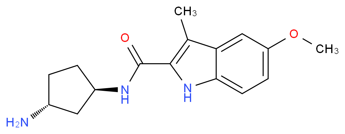 N-[(1R*,3R*)-3-aminocyclopentyl]-5-methoxy-3-methyl-1H-indole-2-carboxamide_Molecular_structure_CAS_)