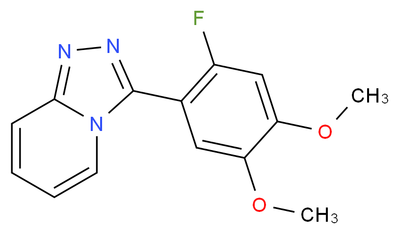 3-(2-fluoro-4,5-dimethoxyphenyl)[1,2,4]triazolo[4,3-a]pyridine_Molecular_structure_CAS_)