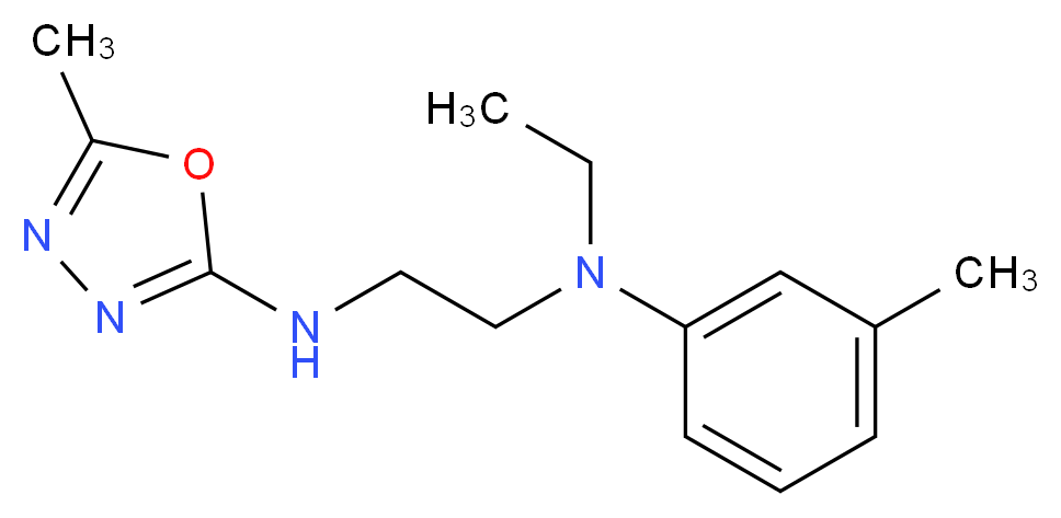 N-ethyl-N'-(5-methyl-1,3,4-oxadiazol-2-yl)-N-(3-methylphenyl)ethane-1,2-diamine_Molecular_structure_CAS_)