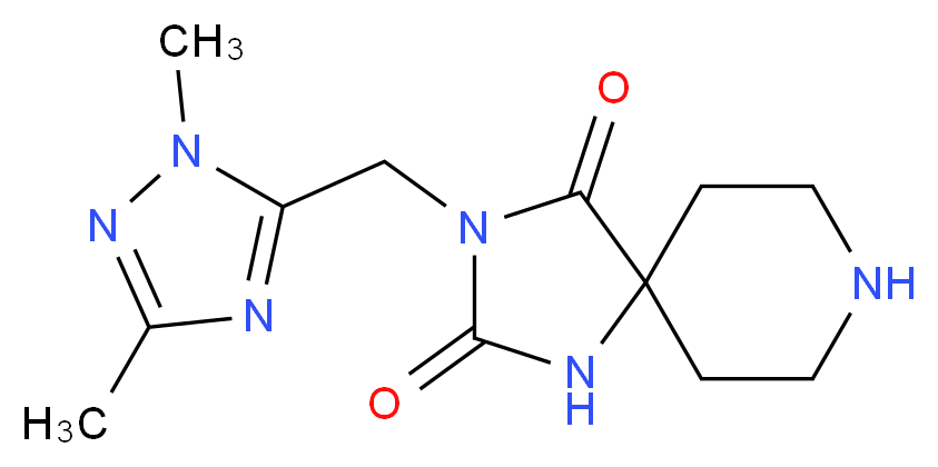 3-[(1,3-dimethyl-1H-1,2,4-triazol-5-yl)methyl]-1,3,8-triazaspiro[4.5]decane-2,4-dione_Molecular_structure_CAS_)
