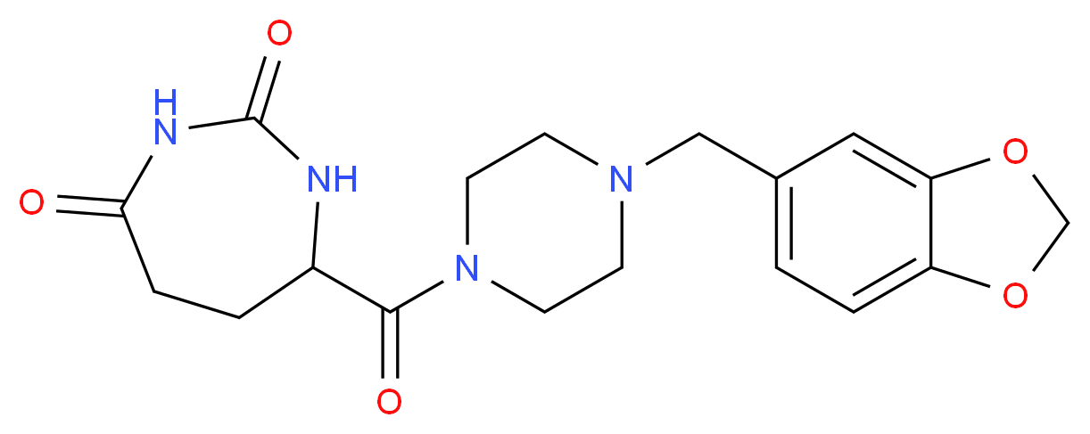 7-{[4-(1,3-benzodioxol-5-ylmethyl)piperazin-1-yl]carbonyl}-1,3-diazepane-2,4-dione_Molecular_structure_CAS_)