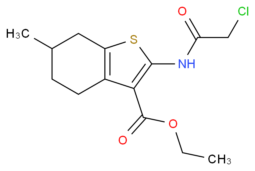 Ethyl 2-[(chloroacetyl)amino]-6-methyl-4,5,6,7-tetrahydro-1-benzothiophene-3-carboxylate_Molecular_structure_CAS_)